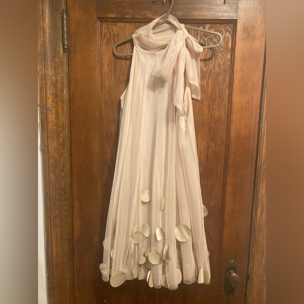 Tie Neck Halter Dress Vintage-Style Jazz Age, Size M
